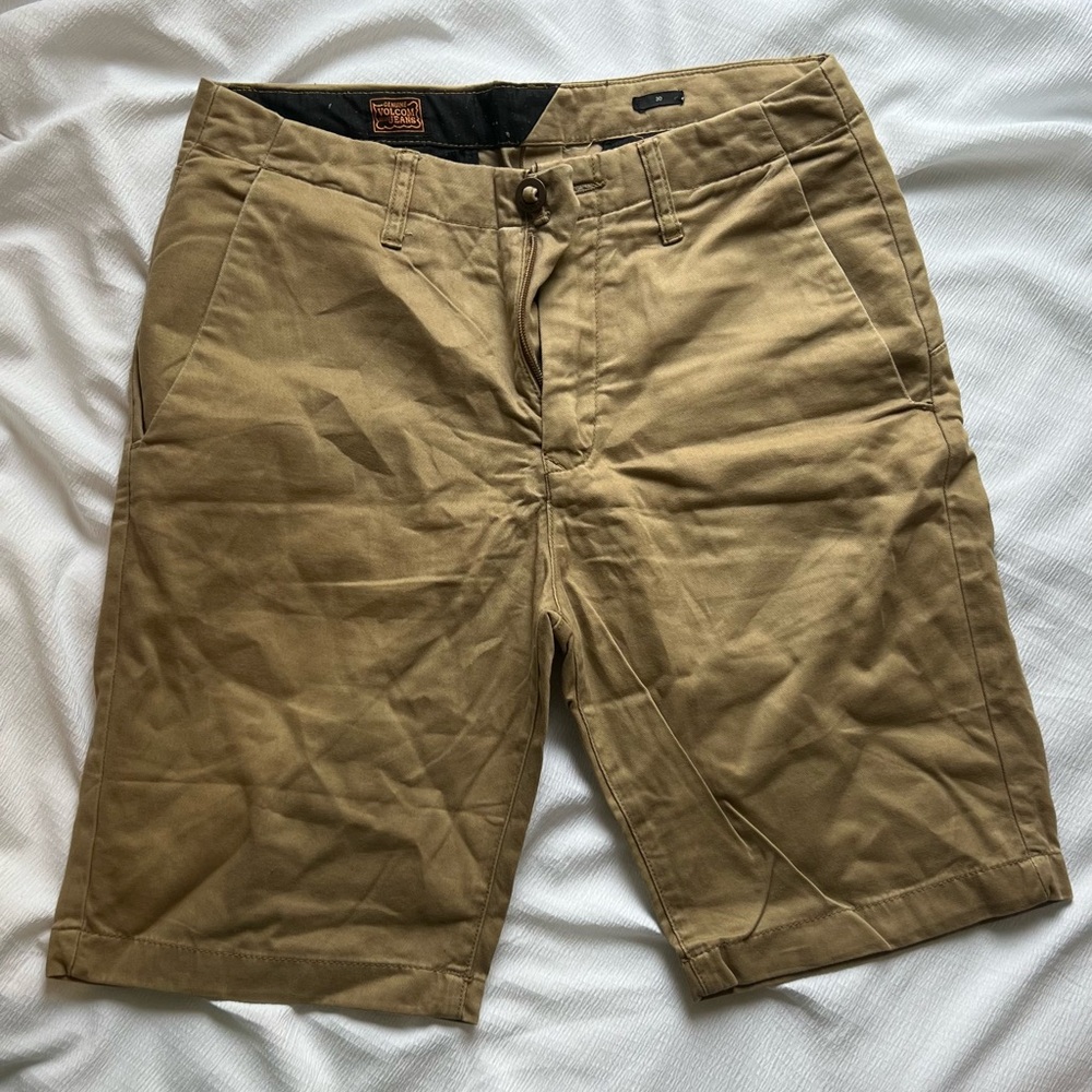 Khaki Volcom Shorts - Size 30